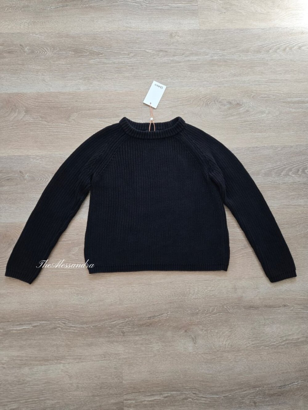 Quince Organic Cotton Fisherman Crew Sweater Black Small New With Tags Classic - Picture 3 of 16